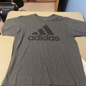 Gray the go-to tee Adidias black logo/brand T-shirt